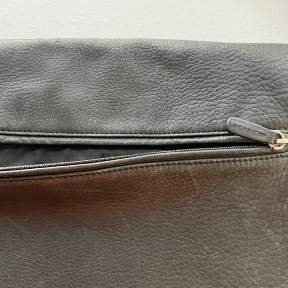 Vintage Fossil Black Pebble Leather and Nylon Crossbody Messenger Bag - Picture 4 of 14